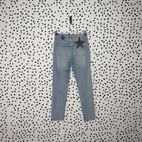 Black NYC Light Wash Denim Ever After The Madison High Rise Crop Jeans - Picture 7 of 13